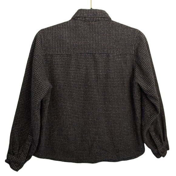 Sunbelt Wool Buttoned Jacket Dark Grey Checks Ladies Size L - Picture 3 of 4
